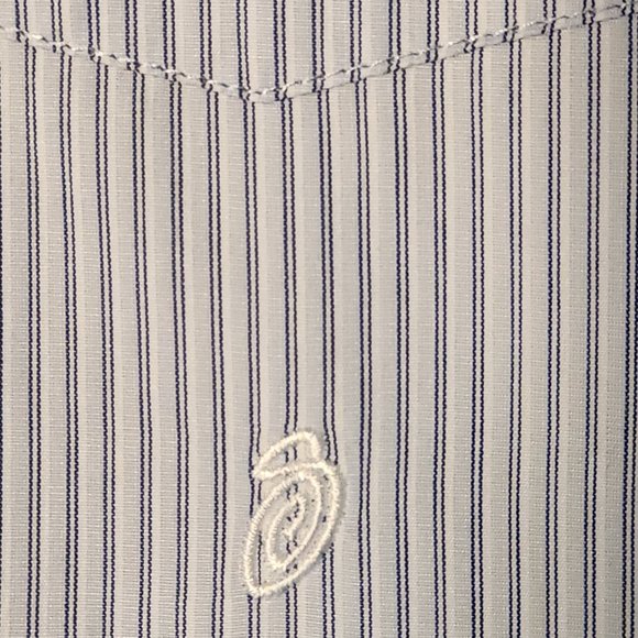 Stussy Button Up Long Sleave Shirt / XL / White with Blue Stripes - Picture 3 of 5